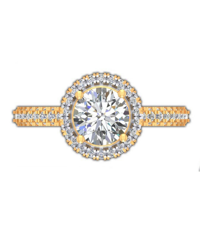 Elegant Yellow Gold Ring with 0.86 ct Diamond for a Timeless Look