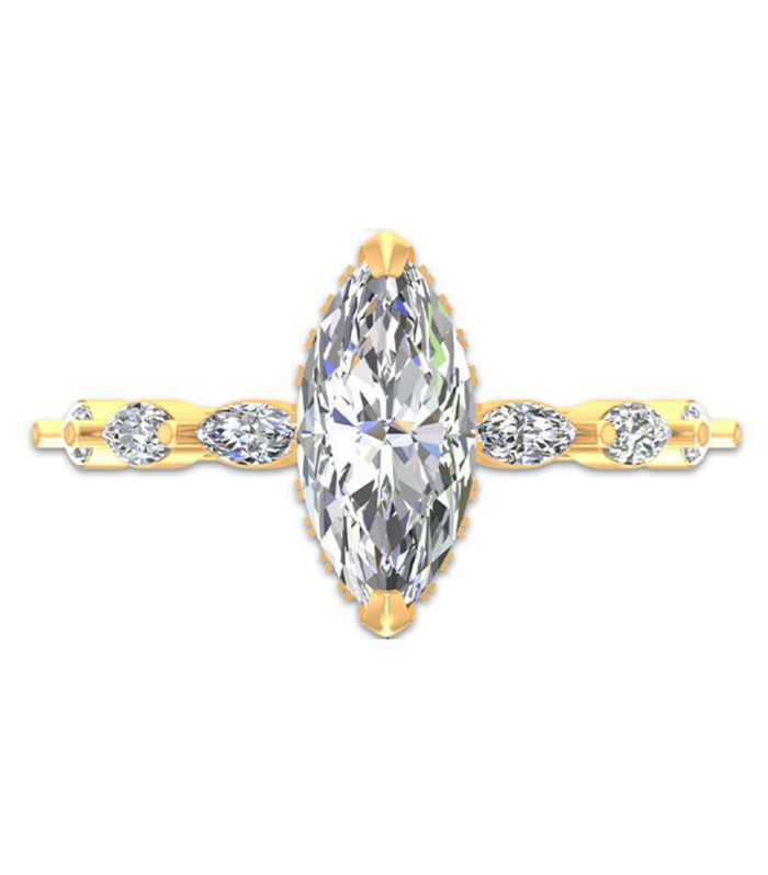 Delicate Yellow Gold Ring Featuring 0.09 ct Diamond, the Perfect Subtle Touch of Elegance