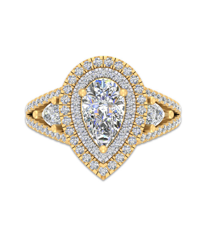Graceful Yellow Gold Ring Featuring 0.63 ct Diamond, Perfect for Elegant Occasions