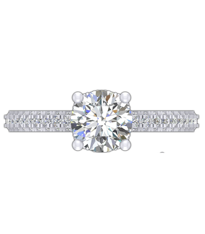 Sophisticated White Gold Ring Featuring 0.6 ct Diamond, Perfect for a Glamorous Look
